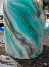Cargar imagen en el visor de la galería, HMM-062 Lámina hidroimpresión mármol jade azul