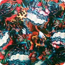 Lade das Bild in den Galerie-Viewer, HLC-065 Lámina hidroimpresión llamas y calaveras