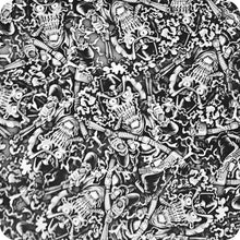 Lade das Bild in den Galerie-Viewer, HLC-075 Lámina hidroimpresión llamas y calaveras