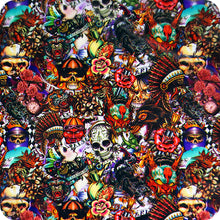 Lade das Bild in den Galerie-Viewer, HLC-085 Lámina hidroimpresión llamas y calaveras