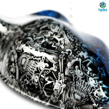 Lade das Bild in den Galerie-Viewer, HLC-075 Lámina hidroimpresión llamas y calaveras