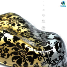 Lade das Bild in den Galerie-Viewer, HOT-041 Schwarzes Arabesken-Wassertransferdruckblatt