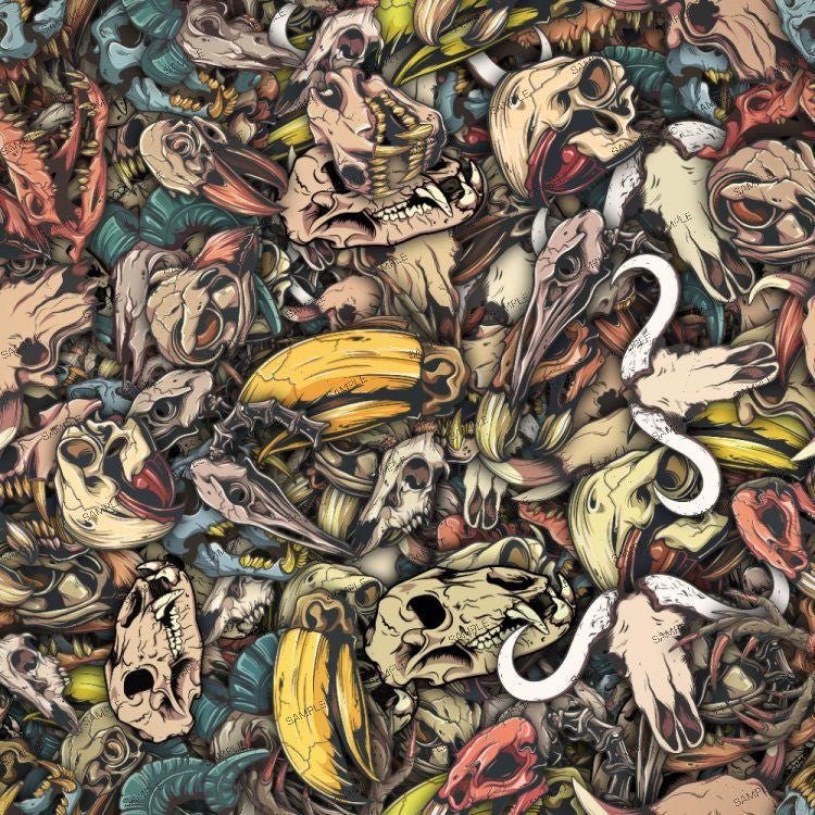 Lámina de Hidroimpresión calaveras de animales 3