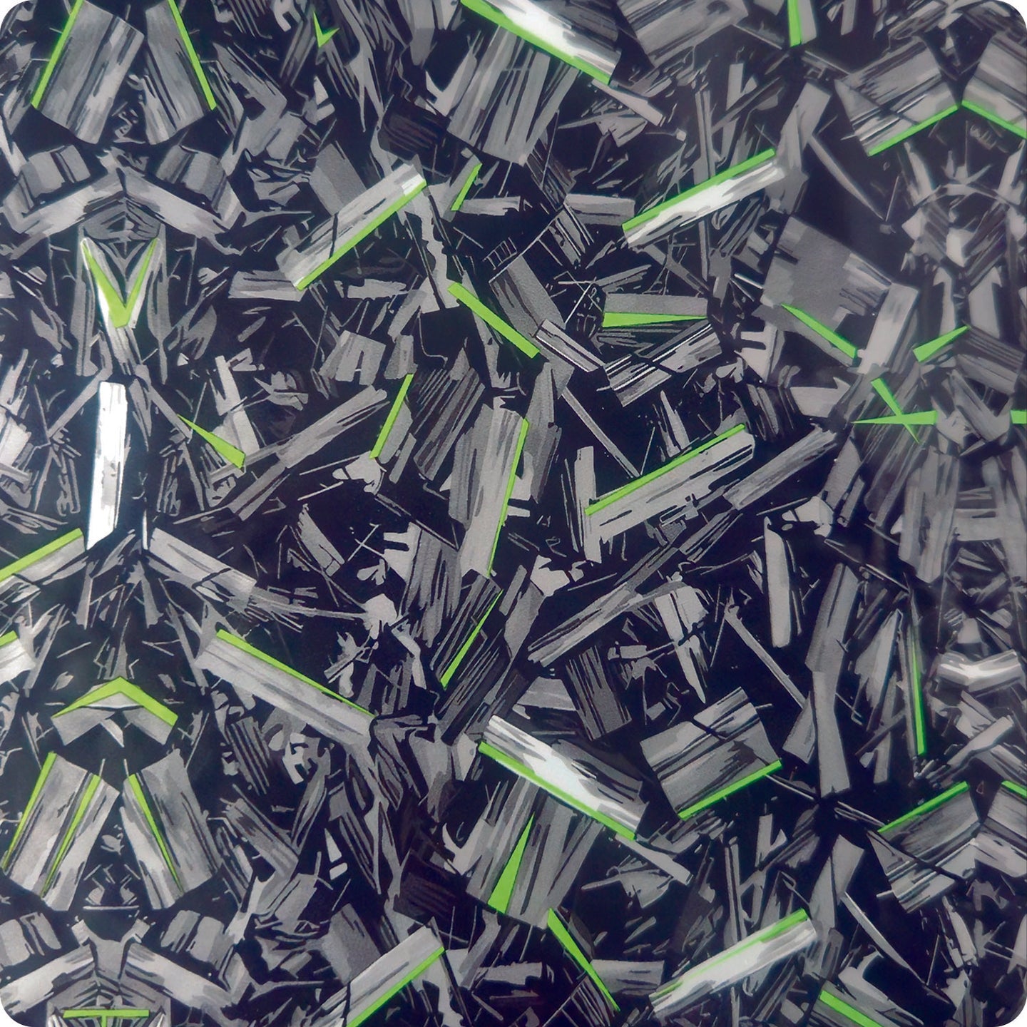 lamina de hidroimpresion fibra de carbono forjado verde lamborghinni HFC-145-2