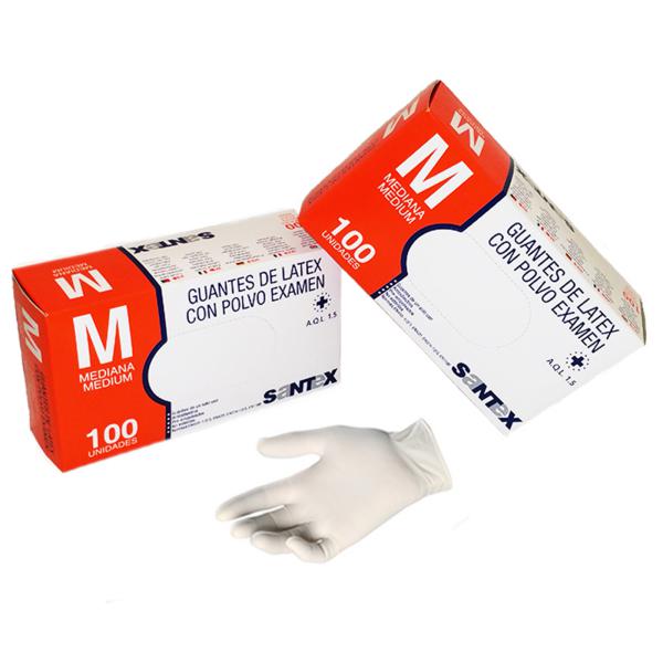 100 gepuderte Latexhandschuhe